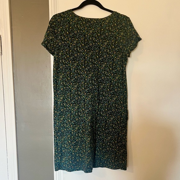 Toad & Co Ditsy Floral Green Dress Windermere II S EUC w pockets summer beachy - Picture 2 of 4